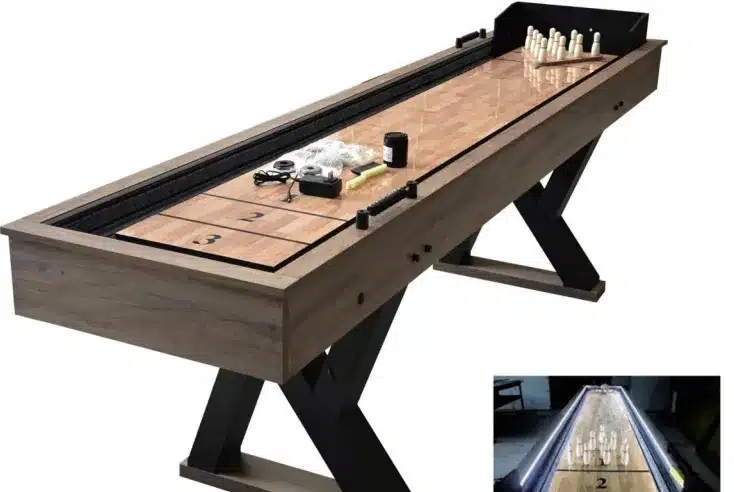 BAIYU 9 ft LED Shuffleboard Table LED Series