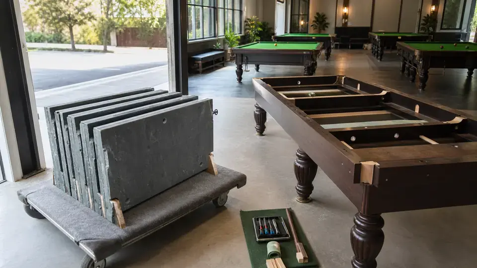 snooker table venue installation 1