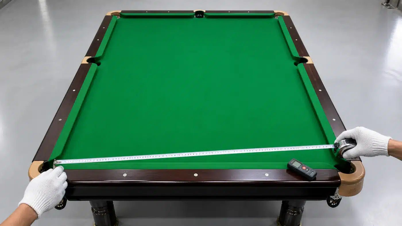chinese pool table size inspection