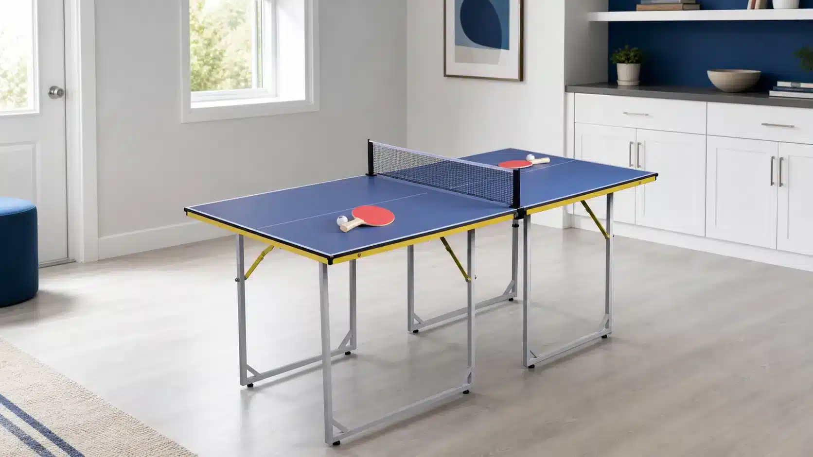 baiyu compact ping pong table home game room.webp